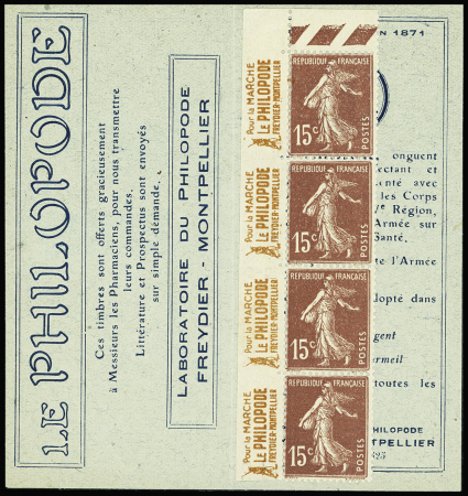 N°189-CP1 15c Semeuse "Le Philopode" neuf ** TB