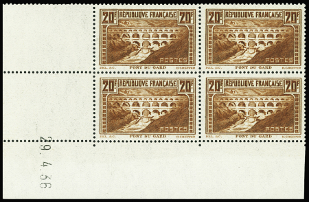 N°262 20f pont du Gard 29-4-36 neuf ** TB