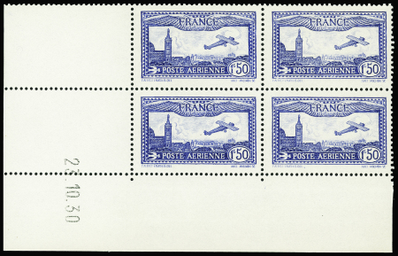 POSTE AERIENNE N°6b 1f50 outremer vif 23-10-30 ne