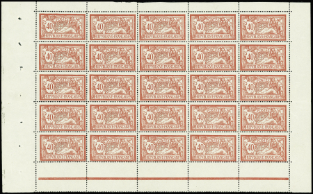N°119 40c Merson feuille de 25 timbres neuf ** TB