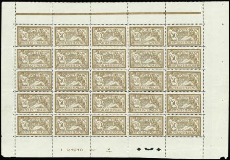 N°120 50c Merson feuille de 25 timbres neuf ** TB