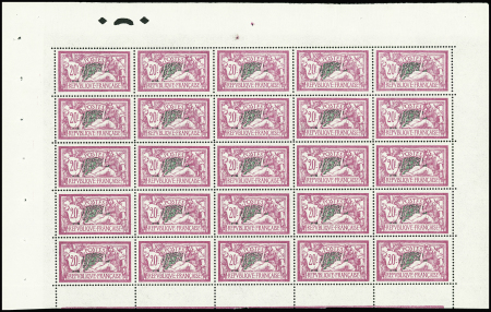 N°207/208  10f et 20f Merson 2 feuilles de 25 timb