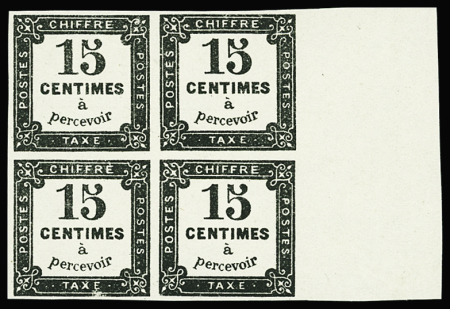 N°4 15c noir bloc de 4 bdf neuf ** TB