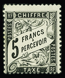 N°24 5f  noir neuf sans gomme TB