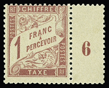 N°39 1f rose sur paille bdf neuf ** TB