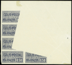 N°26 Bloc de 8 impression incomplète par pliage ne