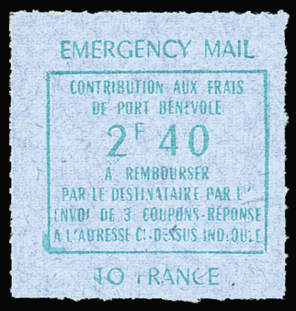 N°12b erreur 2f40 vert sur bleu pâle neuf ** TB