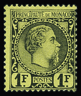 N°9 1f noir sur jaune neuf * TB