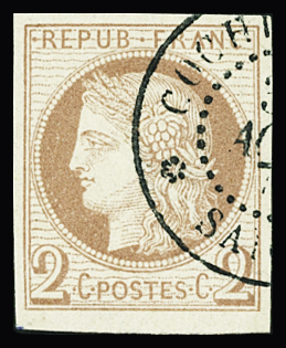 N°15 2c brun-rouge obl TB