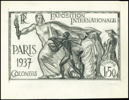 1937 Maquette Projet non émis exposition int de Pa