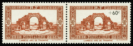 N°167b tenant à non surchargé neuf * TB