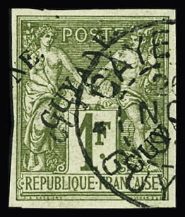 N°15c triple surcharge obl TB