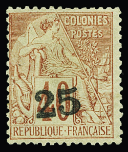 N°3 25 sur 40c rouge-orange neufs * TB