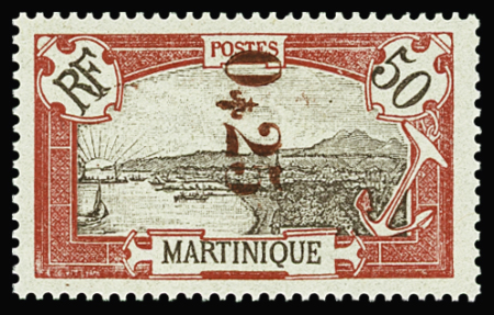 N°109 25c sur 50c rouge neufs ** TB