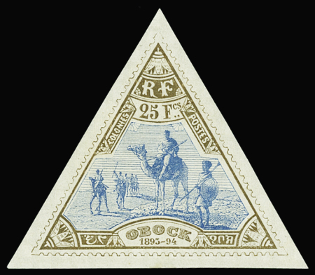 N°63 25f bistre et bleu neufs * TB