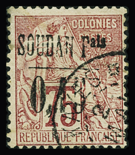 N°1 0,15 sur 75c rose obl TB