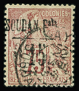 N°1 0,15 sur 75c rose obl TB