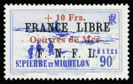 N°311A/311B oeuvres de mer 2 valeurs neufs ** TB