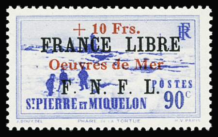 N°311A/311B oeuvres de mer 2 valeurs neufs ** TB