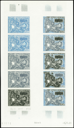 POSTE AERIENNE N°20 carte des îles Kerguelen feuil