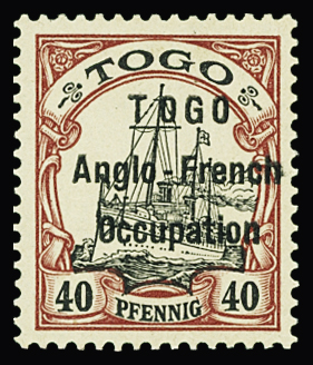 N°38b 40pf carmin et noir (lettres espacées) neufs