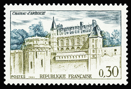 N°1390d 0,30 Chäteau d'Amboise, variété payasage bleu