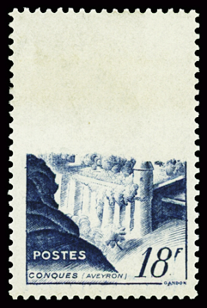 N°805 18f Abbaye de Conques, variété partie du haut