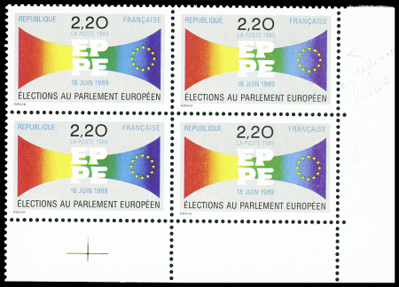 N°2572 2f20 Elections européennes, variété couleur