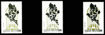 N°2516b et c 2f Synagogue de la Victoire, lot de 2