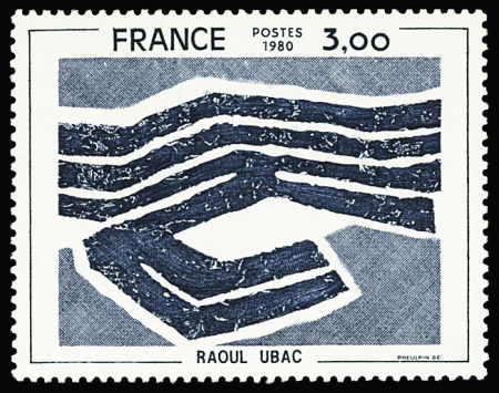 N°2075b 3f Raoul Ubac, variété couleur beige omise,