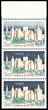 N°1949 2f40 Château de Vitré, variété sans le noir