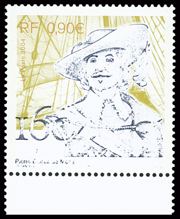 N°3678 0,90€ Pierre Duga de Mons, variété impression