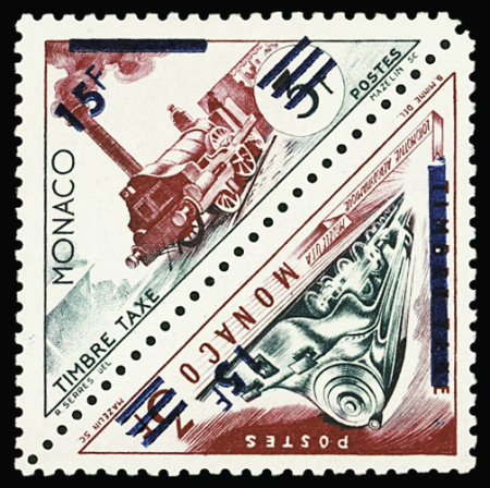 Non émis : N°455/456 avec surcharge 15F en bleu,  **,