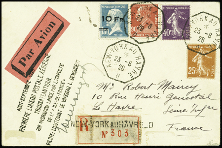 N°4 10f sur 1f50 bleu + n°235 + 236 + 243 obl. cad