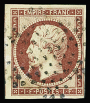 N°18 1f carmin, obl. étoile, voisin à gauche, TB