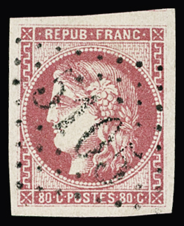 N°49 80c rose, obl. GC 5105 de Suez (Egypte), TTB,