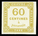 N°8 60c jaune-bistre, neuf *, très frais, TB