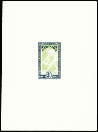 N°185 30c Milon de Crotone, épreuve de couleur en vert