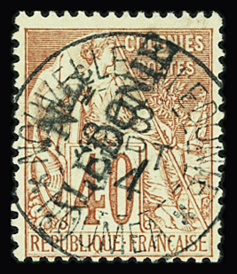 N°32 40c. rouge-orange, obl. avec belle oblitération