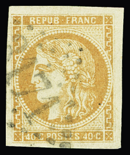 N°48 40c orange pale, obl GC, TB.