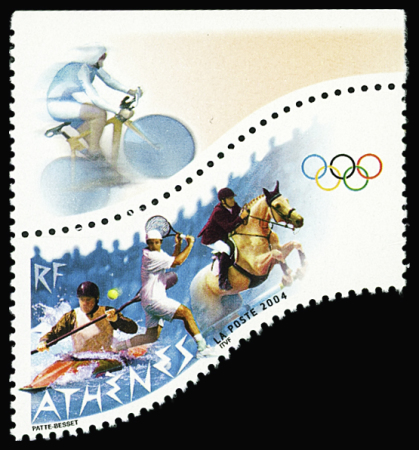 N°3686 0.50€ JO d'Athènes, variété sans la valeur faciale,