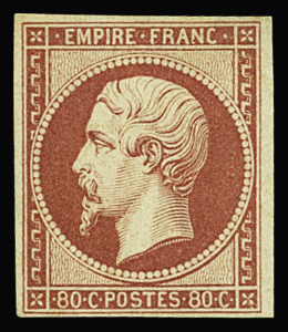 N°17Ab 80c carmin-rose, neuf *, TB. Certificat Scheller