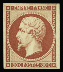 N°17Ab 80c carmin-rose, neuf *, TB. Certificat Scheller