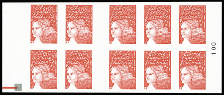 N°3419-C5 cab, carnet de 10, avec couverture papier