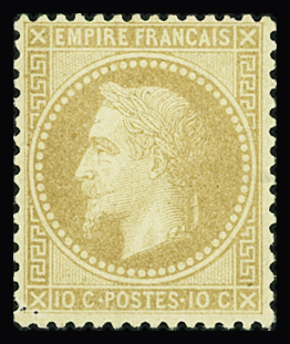 N°28B 10c bistre Type II, neuf *, très frais, TB. Signé