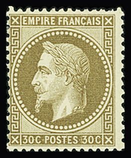 N°30 30c brun, neuf *, TB. Signé Calves