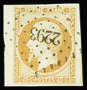 N°16 40c orange, pc 2293 (24)