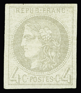 N°41A 4c gris Report 1, neuf sans gomme, TB, rare en