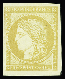 N°36c 10c bistre-jaune, réimpression Granet, neuf *,