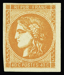 N°48 40c orange, belle nuance vive, neuf *, TB. Signé